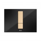 Roca PS4 panel przycisku do WC szklany czarny A890521388