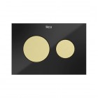 Roca PS3 panel przycisku do WC szklany czarny A890523388