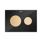 Roca PS3 panel przycisku do WC szklany czarny A890523388