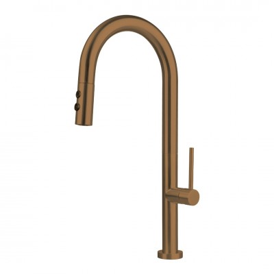 Deante Olfato bateria kuchenna stojąca z wyciąganą wylewką brąz szczotkowany BQO_C72M