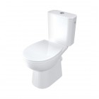 Deante Funkia miska WC bezkołnierzowa + zbiornik + deska WC wolnoopadająca biała CDFD6RPS