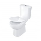 Deante Funkia miska WC bezkołnierzowa + zbiornik + deska WC wolnoopadająca biała CDFD6RPS