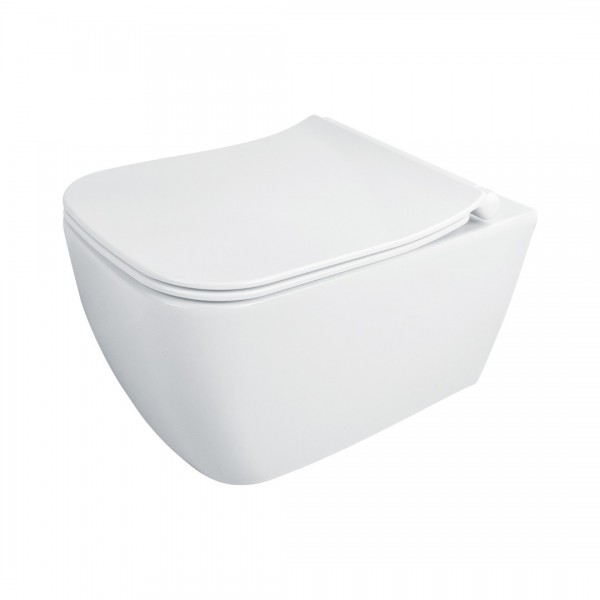 Deante Hiacynt miska WC wisząca bezkołnierzowa z deską wolnoopadającą biała CDYD6ZPW