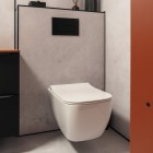 Deante Hiacynt miska WC wisząca bezkołnierzowa z deską wolnoopadającą biała CDYD6ZPW