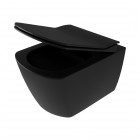 Deante Blur miska WC bez kołnirza z deską wolnoopadającą wisząca z funkcją bidetu czarny mat CDZ_NWPW