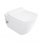 Deante Blur miska WC bez kołnirza z deską wolnoopadającą wisząca z funkcją bidetu biała CDZ_6WPW