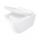 Deante Blur miska WC bez kołnirza z deską wolnoopadającą wisząca z funkcją bidetu biała CDZ_6WPW