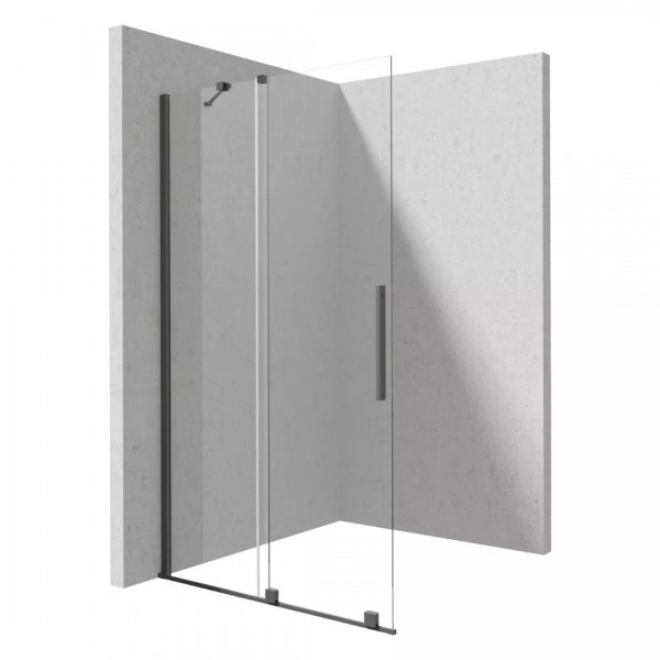 Deante Prizma ścianka wolnostojąca 80 cm Walk-in titanium KTJ_D38R