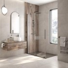 Deante Prizma ścianka wolnostojąca 80 cm Walk-in titanium KTJ_D38R