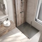 Deante Prizma ścianka wolnostojąca 80 cm Walk-in titanium KTJ_D38R