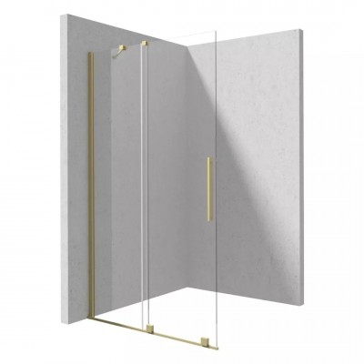 Deante Prizma ścianka wolnostojąca 80 cm Walk-in złoto szczotkowane KTJ_R38R
