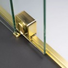 Deante Prizma ścianka wolnostojąca 80 cm Walk-in złoto szczotkowane KTJ_R38R