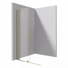 Deante Prizma ścianka wolnostojąca 80 cm Walk-in złoto szczotkowane KTJ_R38R