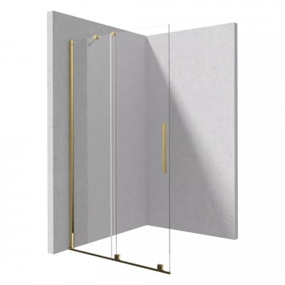 Deante Prizma ścianka wolnostojąca 80 cm Walk-in złoty połysk KTJ_Z38R