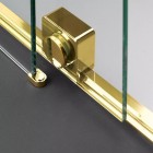 Deante Prizma ścianka wolnostojąca 80 cm Walk-in złoty połysk KTJ_Z38R