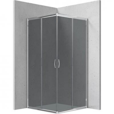 Deante Funkia kabina prysznicowa kwadratowa 80 cm chrom/szkło grafitowe KYC 442K