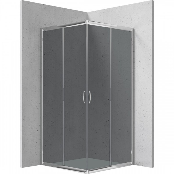 Deante Funkia kabina prysznicowa kwadratowa 80 cm chrom/szkło grafitowe KYC 442K