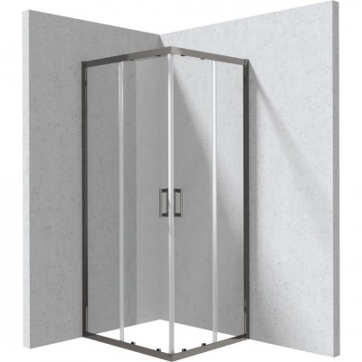 Deante Funkia Evo kabina prysznicowa prostokątna 90x80 cm titanium KYC_D089P