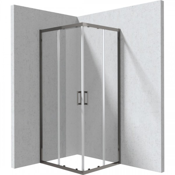 Deante Funkia Evo kabina prysznicowa prostokątna 90x80 cm titanium KYC_D089P