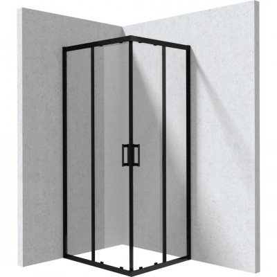 Deante Funkia Evo kabina prysznicowa prostokątna 90x80 cm czarny mat KYC_N089P