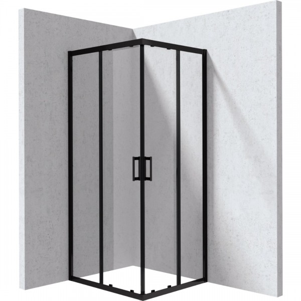 Deante Funkia Evo kabina prysznicowa prostokątna 90x80 cm czarny mat KYC_N089P