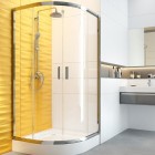 Deante Funkia kabina prysznicowa półokrągła 90 cm szkło transparentne KYP 051K