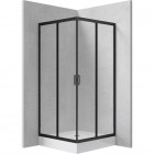 Deante Funkia kabina prysznicowa kwadratowa 80 cm czarny mat/szkło przeźroczyste KYC N42K