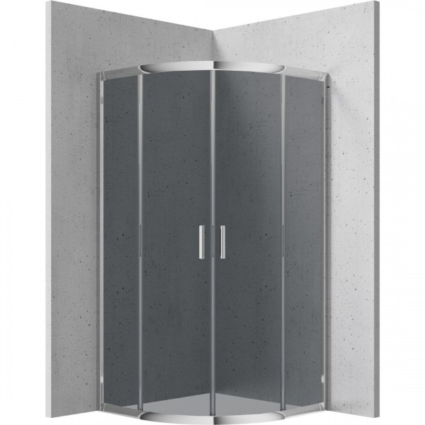 Deante Funkia kabina prysznicowa półokrągła 90 cm chrom/szkło grafitowe KYP 451K