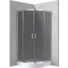 Deante Funkia kabina prysznicowa półokrągła 90 cm chrom/szkło grafitowe KYP 451K