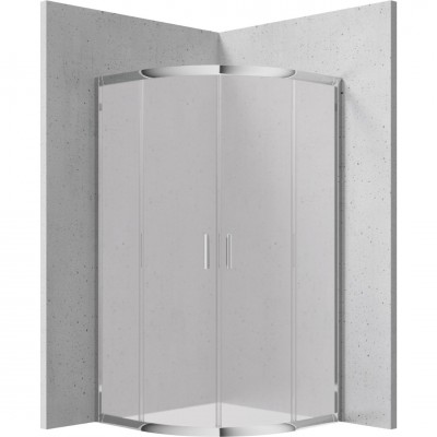Deante Funkia kabina prysznicowa półokrągła 90 cm chrom/szkło szronione KYP 653K