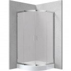 Deante Funkia kabina prysznicowa półokrągła 90 cm chrom/szkło szronione KYP 653K