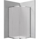 Deante Funkia kabina prysznicowa półokrągła 80 cm chrom/szkło szronione KYP 654K
