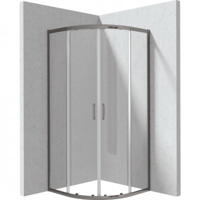 Deante Funkia Evo kabina prysznicowa półokrągła 80 cm titanium KYP_D088P