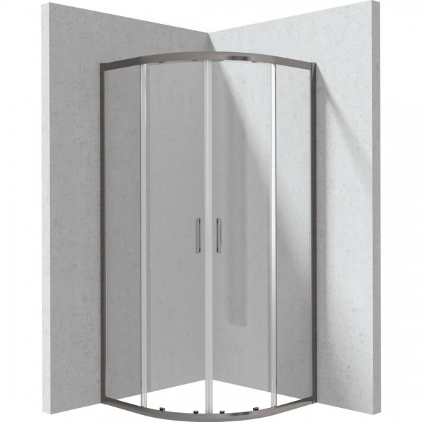 Deante Funkia Evo kabina prysznicowa półokrągła 80 cm titanium KYP_D088P