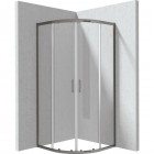 Deante Funkia Evo kabina prysznicowa półokrągła 80 cm titanium KYP_D088P