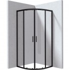 Deante Funkia Evo kabina prysznicowa półokrągła 80 cm czarny mat KYP_N088P