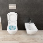 Deante Blur miska WC wisząca bez kołnierza z deską wolnoopadającą biała CDZD6ZPW