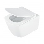 Deante Blur miska WC wisząca bez kołnierza z deską wolnoopadającą biała CDZD6ZPW