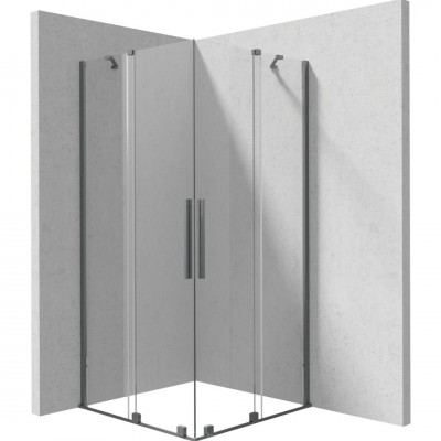 Deante Prizma kabina prysznicowa kwadratowa 90 cm titanium 55319 Deante Prizma kabina prysznicowa kwadratowa 90 cm titanium 55319