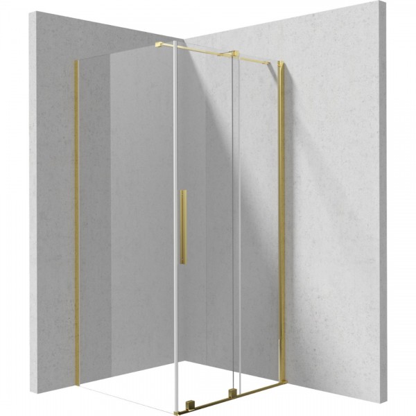 Deante Prizma kabina prysznicowa kwadratowa 90 cm złoty połysk 55326