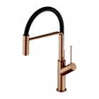 Omnires Vita bateria kuchenna stojąca z wyciąganą wylewką miedź szczotkowana VI6350BLCPB