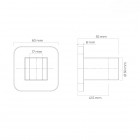 Oltens Hald uchwyt prysznicowy punktowy chrom 37403100