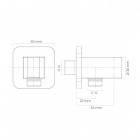 Oltens Skar przyłącze kątowe z uchwytem chrom 39306100