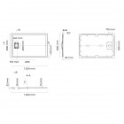 Oltens Bergytan brodzik prostokątny 120x80 cm RockSurface biały 15103000