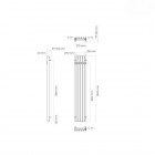 Oltens Stang grzejnik łazienkowy 180x31,5 cm grafit mat 55018400