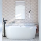 Oltens Inga wanna wolnostojąca 157x75 cm owalna akrylowa biała 12007000