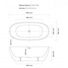 Oltens Stora wanna wolnostojąca 170x78 cm owalna akrylowa biała 12001000