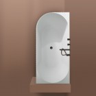 Oltens Hamnes wanna wolnostojąca narożna 160x75 cm prawa biała 11008000