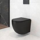 Oltens Hamnes Stille miska WC wisząca PureRim czarny mat 42021300