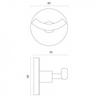 Oltens Gulfoss haczyk na ręcznik chrom 80002100